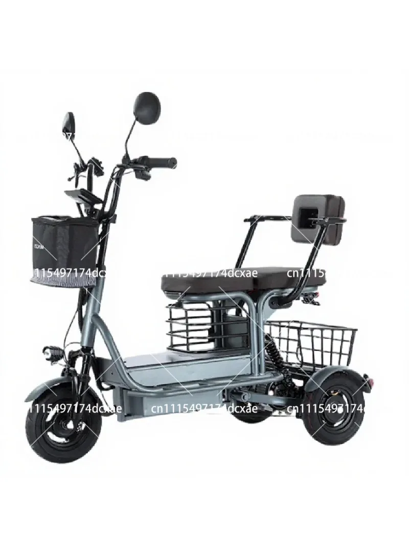 800W 48V Electric Tricycle for Adults, 3 Wheel Scooter with Removable Lithium Battery, 10 Inch Tires for Seniors