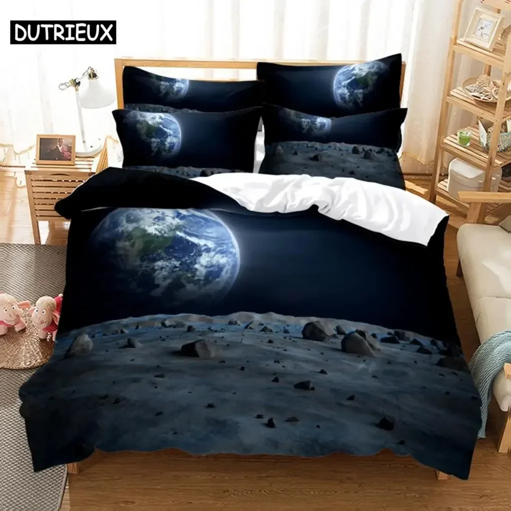 Aurora And Stars Bedding Set Duvet Cover Set 3d Bedding Digital Printing Bed Linen Queen Size Bedding Set Fashion Design