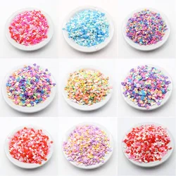 Polimero di argilla calda amore morbido foglio di ceramica foglio di fiocco di neve pentagramma Patch mestiere fai da te Nail Art accessori Slime Filler 3-5mm