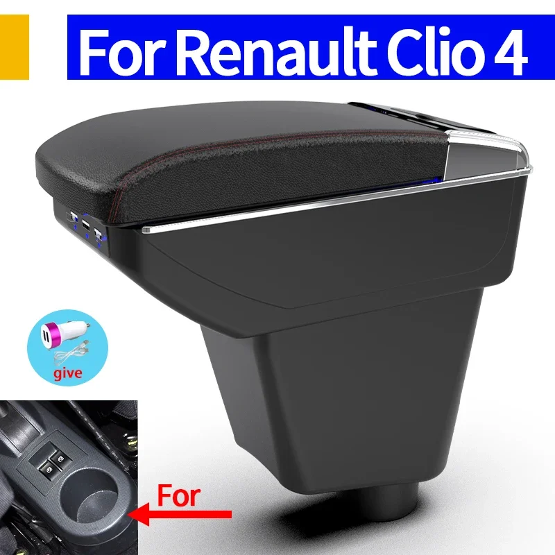 For Renault Clio 4 Armrest For Renault Captur Clio 3 III IV Car Armrest Box Accessorie Storage Parts Dedicated Interior Retrofit
