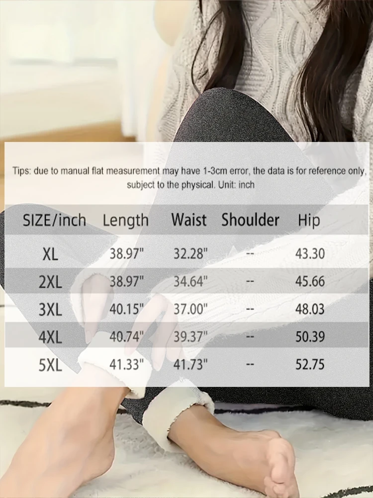Damskie spodnie skinny z pluszową podszewką, elastyczny pas, aksamit, ciepłe, rozciągliwe, wygodne, nowe, zimowe, duże rozmiary, 2024