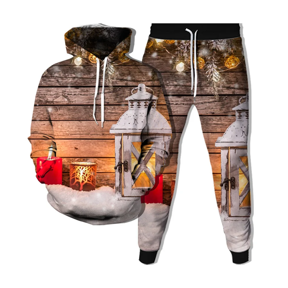 

Animal 3D Christmas Printed Hoodie + Pants Suit Cool Men/Women 2 Pcs Sportwear Tracksuit Set Autumn and Winter Men's Clothing