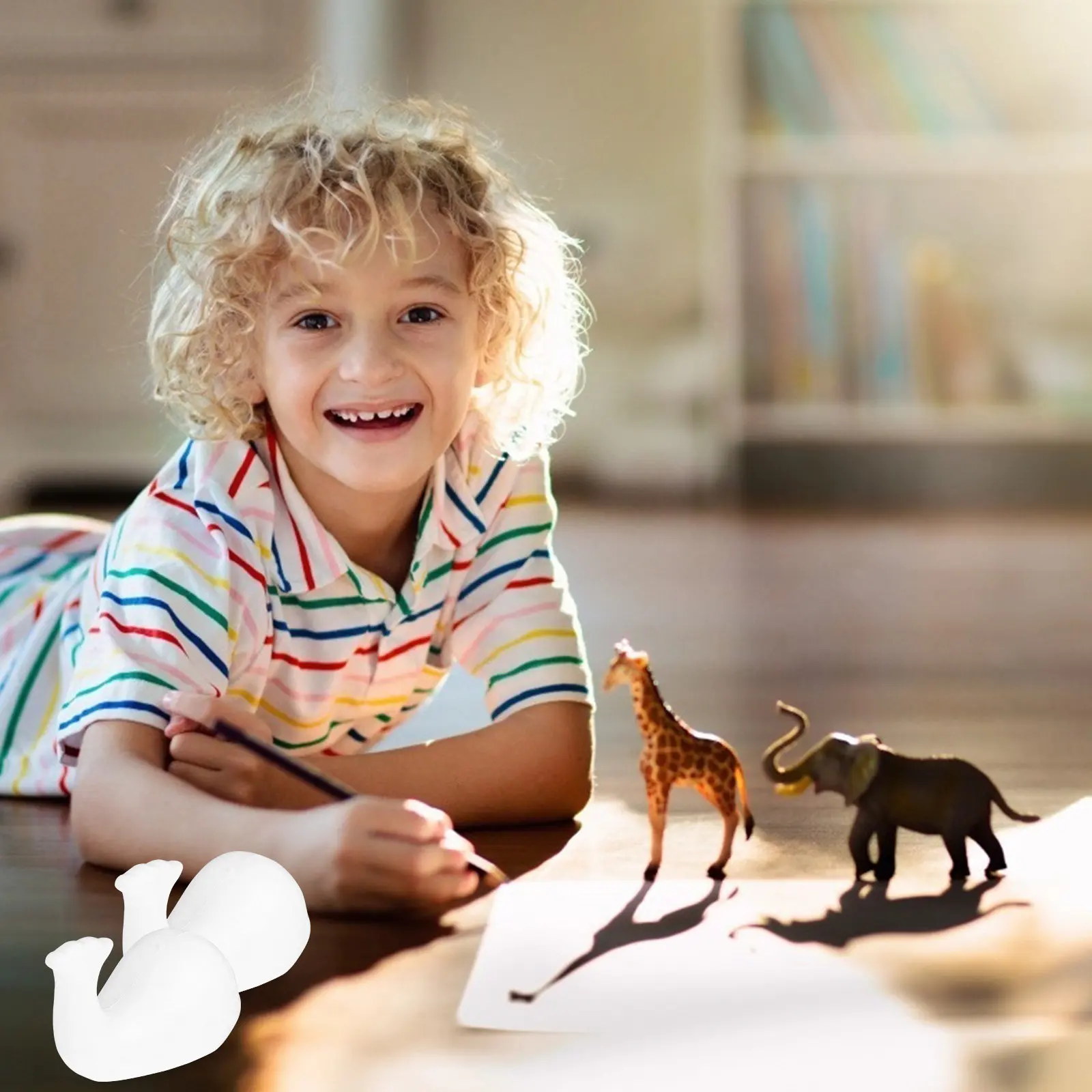 

Набор из 5 фигурок животных из пенопласта, неокрашенные заготовки для поделок, развивающие материалы для детей, формы китов для творческих художественных проектов