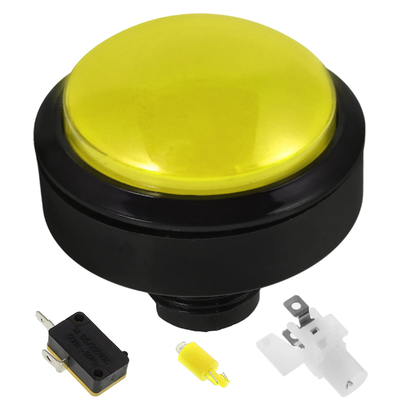 High-Visibility LED Push Button Switch Convex Design for Vending Machines Game Consoles Comfortable Pressing Gaming Machine