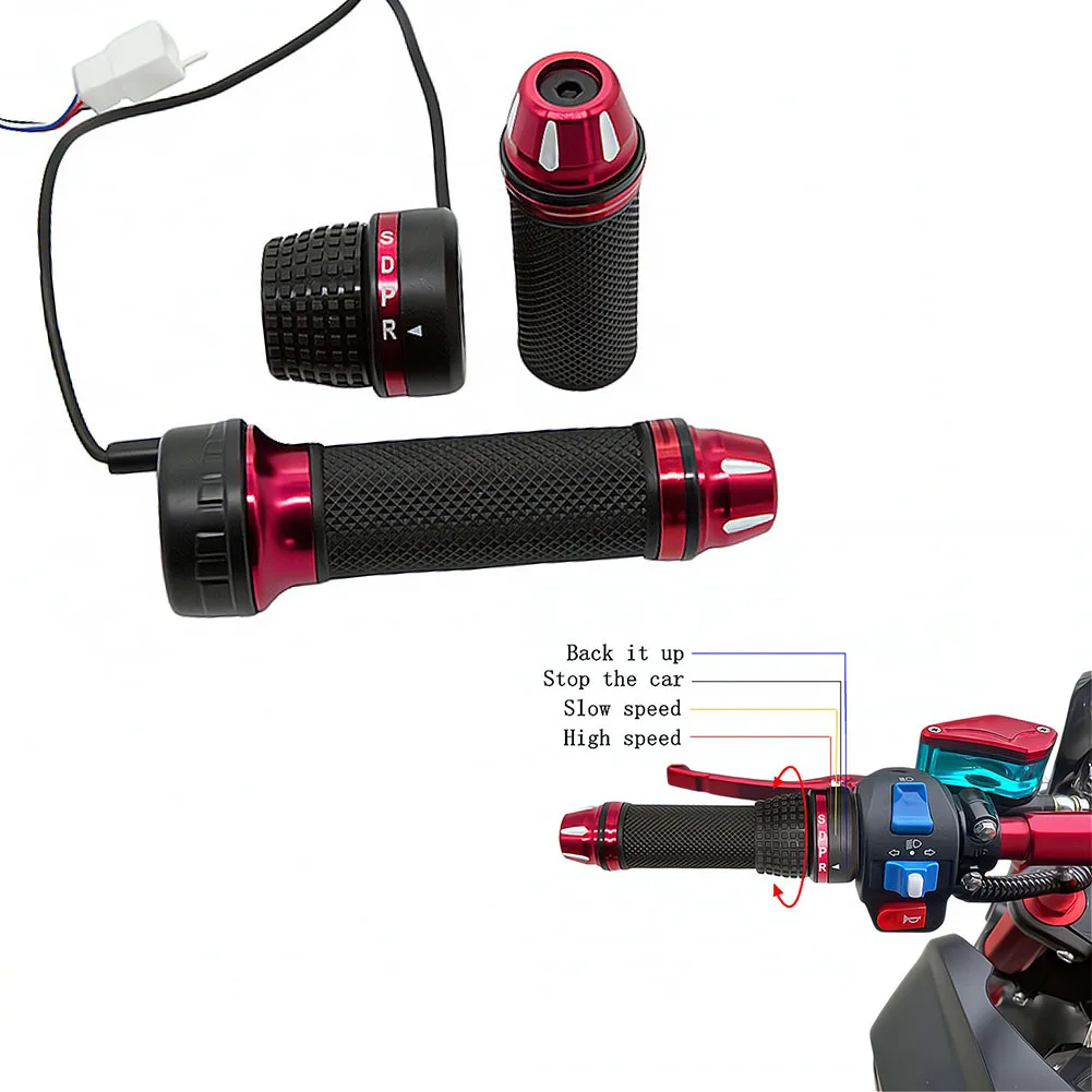 1pair Electric Bike Throttle 4 Gear E-Bike Electric Vehicle Throttle Grip Ebike Accelerator 48V -72V  Cable Length 120CM