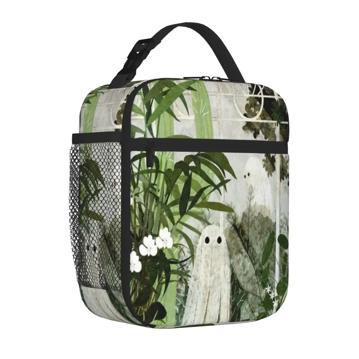 Hot Sale There S A Ghost In The Greenhouse Again Splicing Color Waterproof Lunch Bag Pet Snack Carry Lunch Handbag