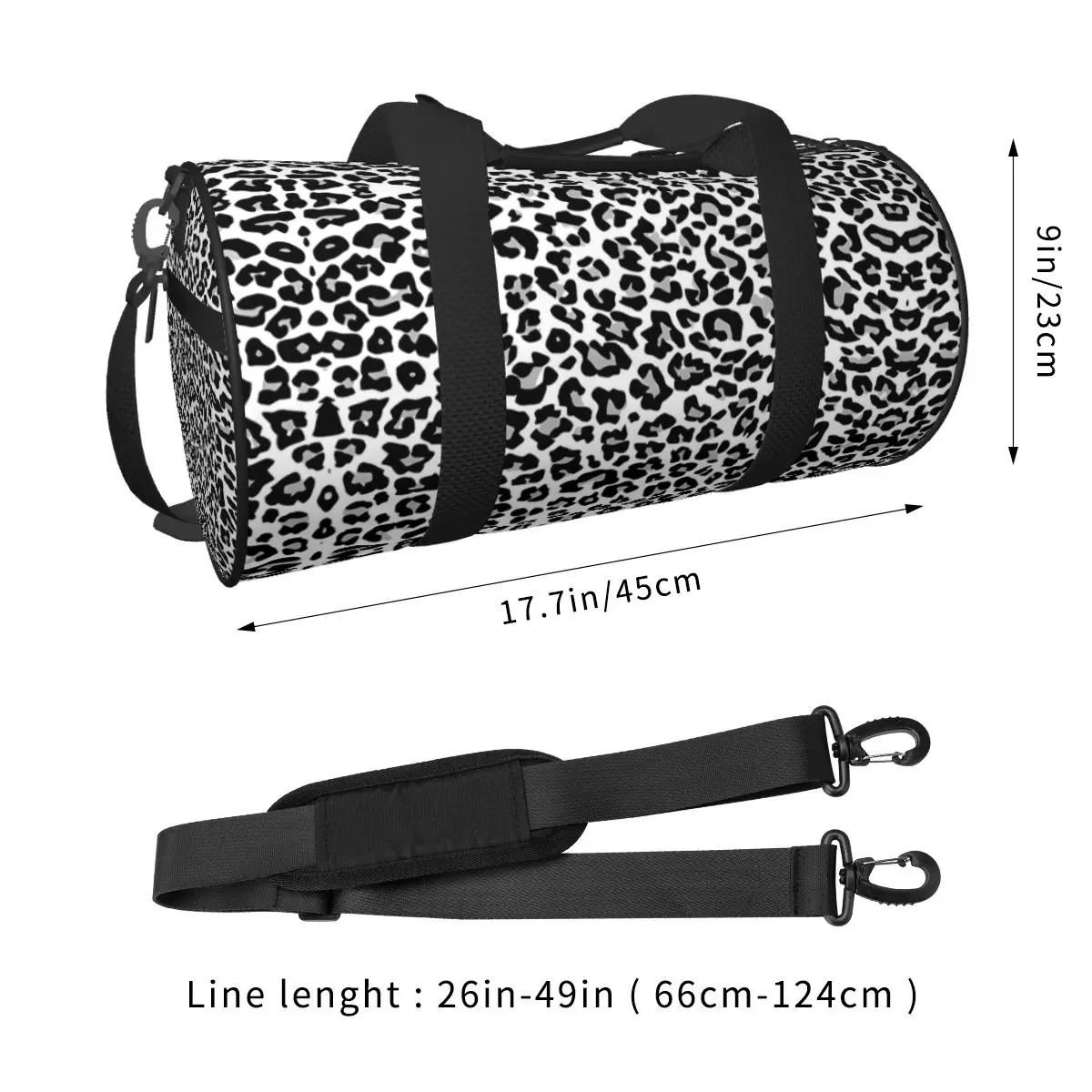 Leopard Print Sports Bags Animal Cat Roar Wild Luggage Gym Bag Large Capacity Retro Handbags Couple Custom Oxford Fitness Bag