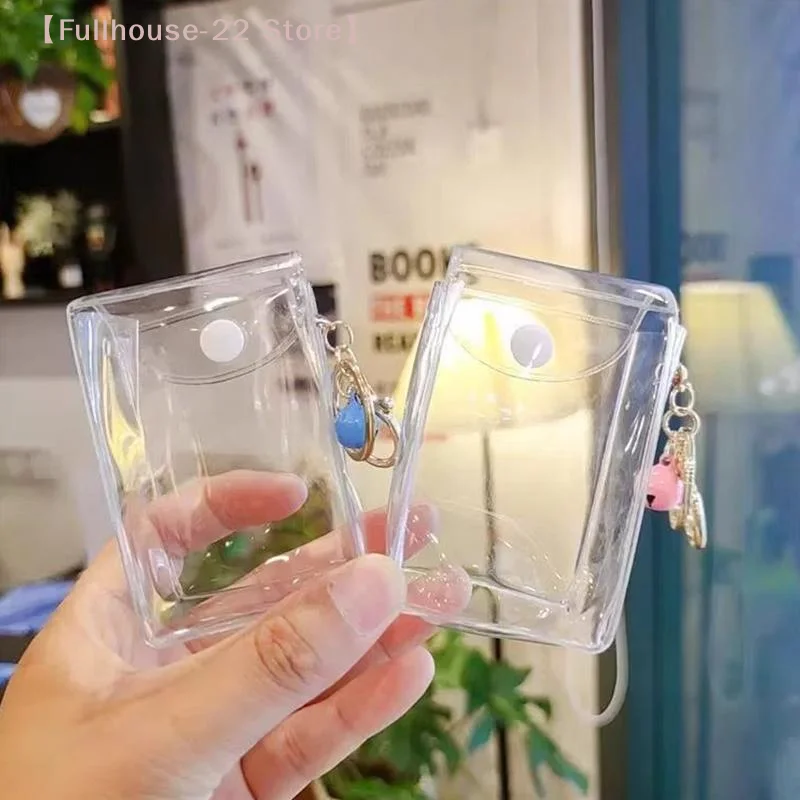 【MAX-22】1Pcs Transparent PVC Square Mini Coin Purses Case Clear Small Key Wallets Pouch Lipstick Earphone Coin Storage Bags