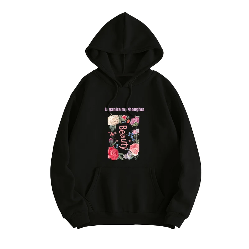 

Women's hoodie printed in wool font loose fitting hoodies ports clothes spring graphic sweatshirts oversized hoodie