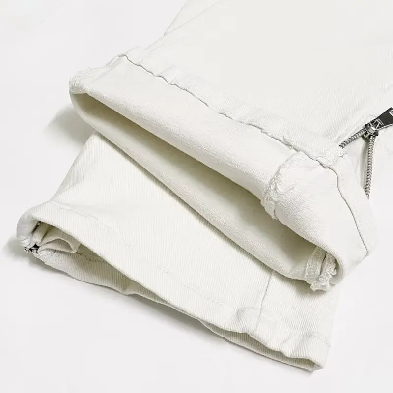 2026 Y2K Mode Weiße Baggy New Jeans Kpop Cargo-Hosen für Herren Kleidung Gerade Knöchelreißverschluss Damen Lange Hosen Ropa Hombre – Detail 22