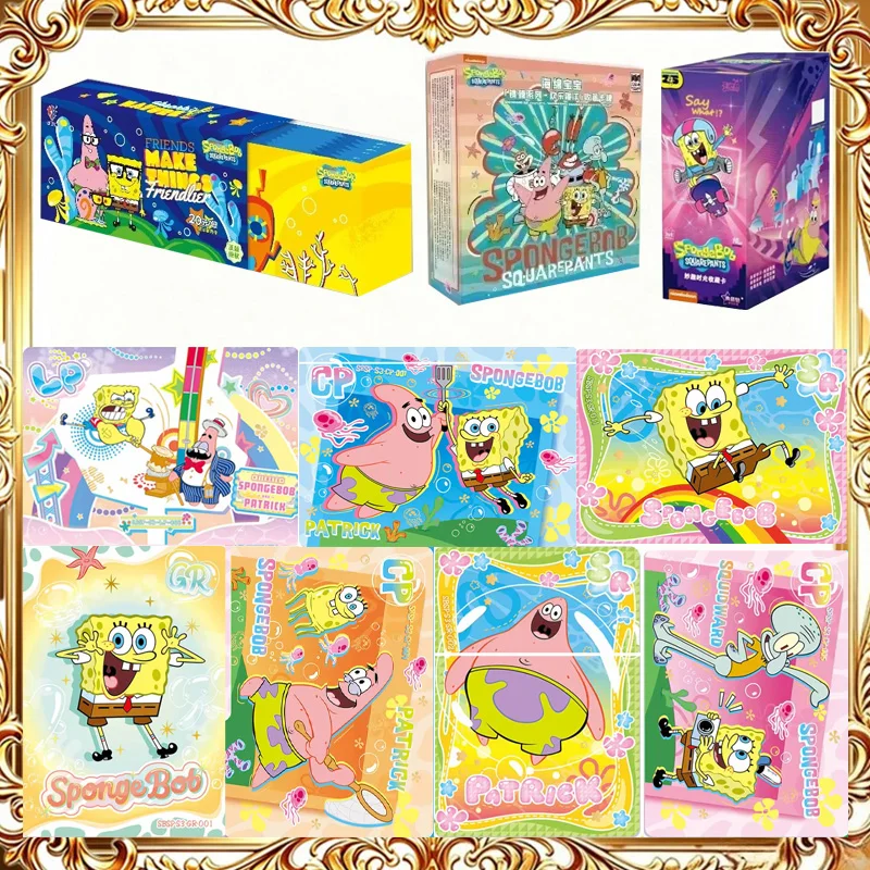KAYOU Genuine SpongeBob SquarePants Trading Cards Wonderful Time Joyful Moments series Collectible Card Rare CP GR Anime Card