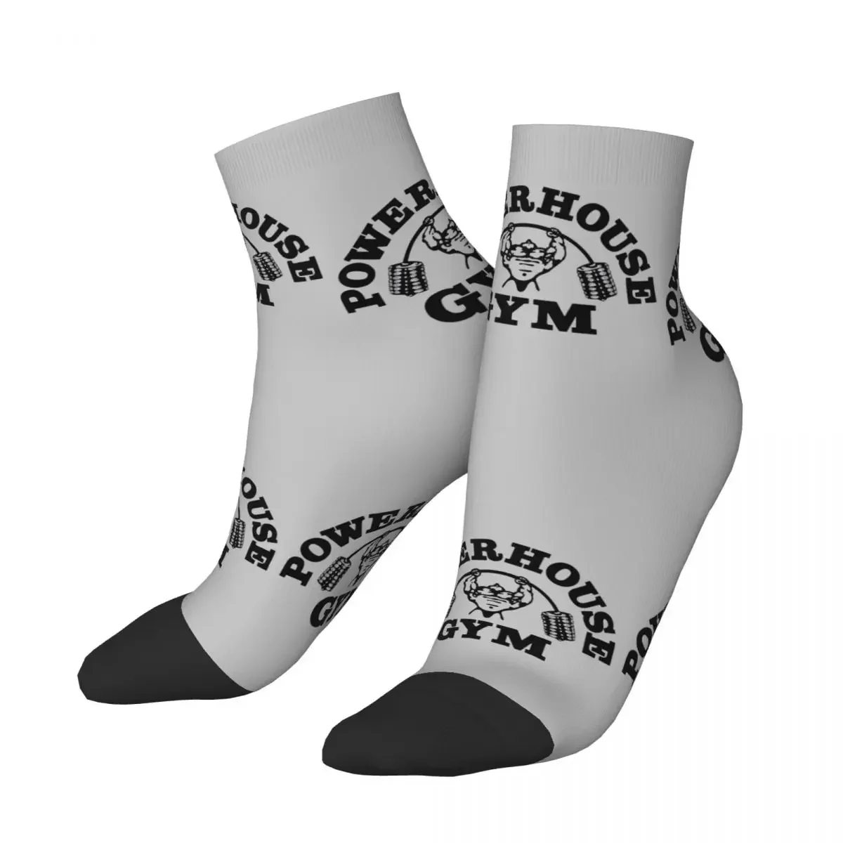 Powerhouse Gym Mens Crew Socks Unisex Fun 3D Printed Fitness Building Muscle Dress Socks