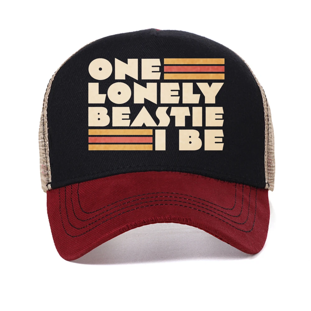

One Lonely Beastie I Be men baseball cap fashion Summer mesh breathable caps outdoor adjustable sun Snapback hat trucker hats