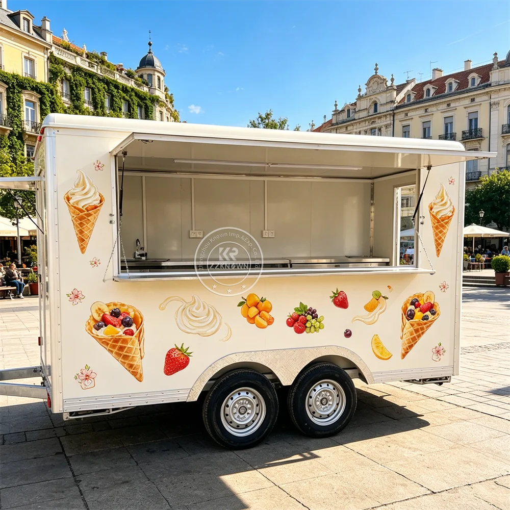 Concession Catering Truck Snack BBQ Trailer Fast Food Truck Ice Cream Cart Customized Mobile Food Trailer With Full Kitchen