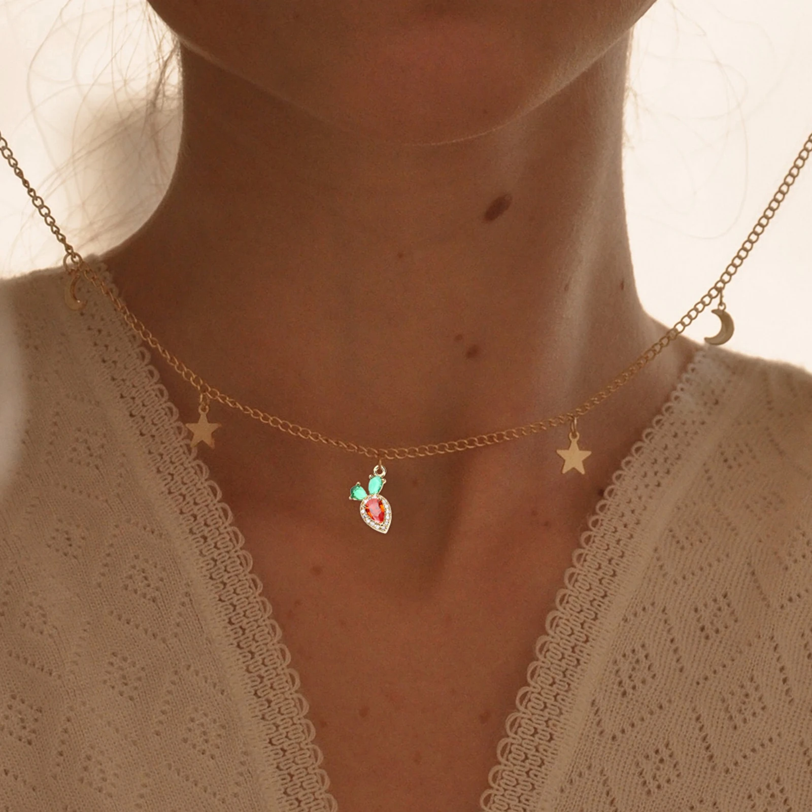 

3pcs Carrot Pendant Necklace Bunny Charm Zircon Jewelry Making DIY Charms Bracelet Keychain Party Decorations Metal Studs