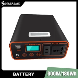 Outdoor mobile energy storage power 180W capacity portable charging station to support a variety of equipment power supply power