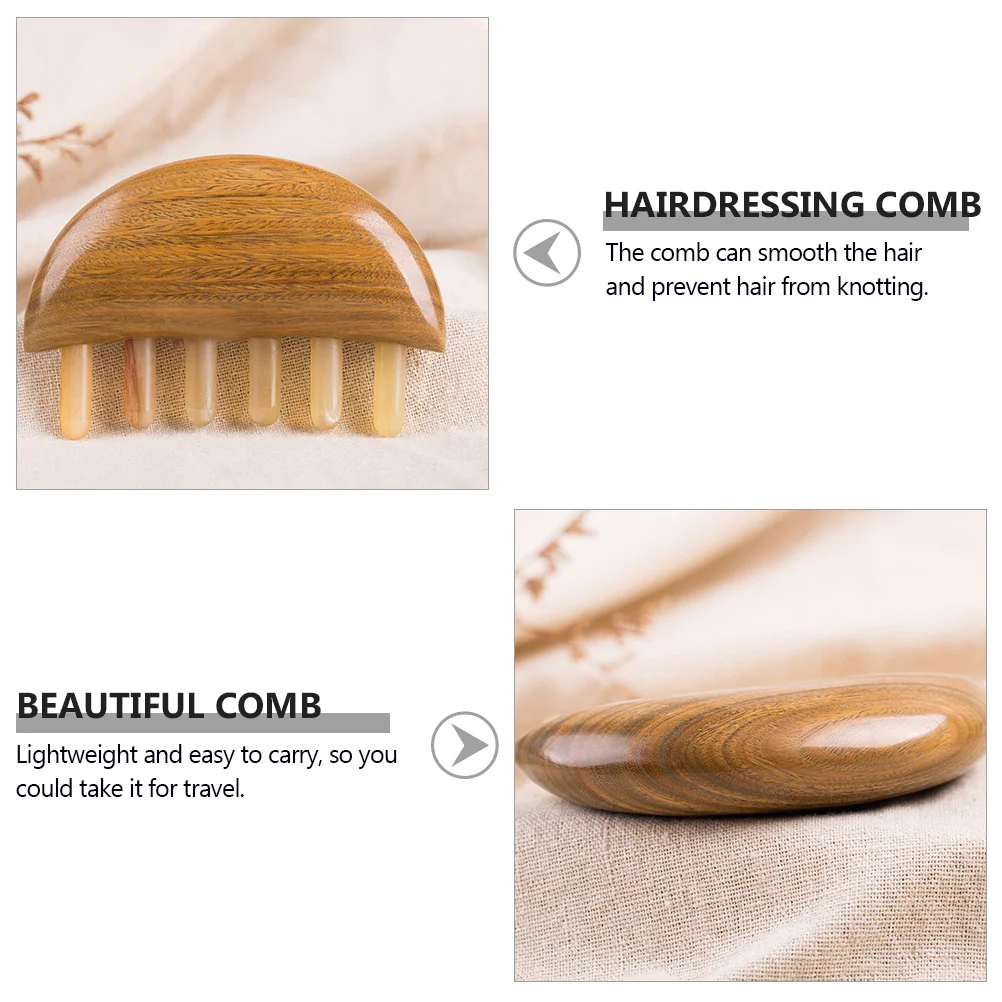 

1Pcs Wood Comb Wide Tooth Smooth Massage Hairdressing Comb Portable Lightweight Travel Creative Styling Unisex Hairbrush