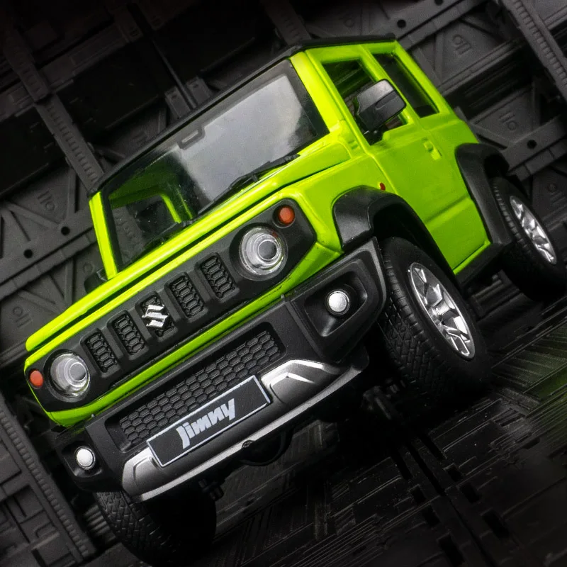 CCA 1:18 Suzuki Jimny Legierung Geländewagen Modellauto Dekoration Tür kann mit akustooptischen Kinderspielzeugen geöffnet werden