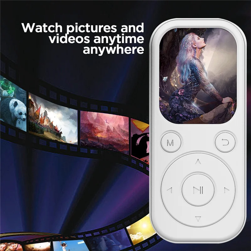 L62A MP3 Player Sports Mini MP3 Bluetooth 5.4 With Screen Video Music Player Support FM Radio