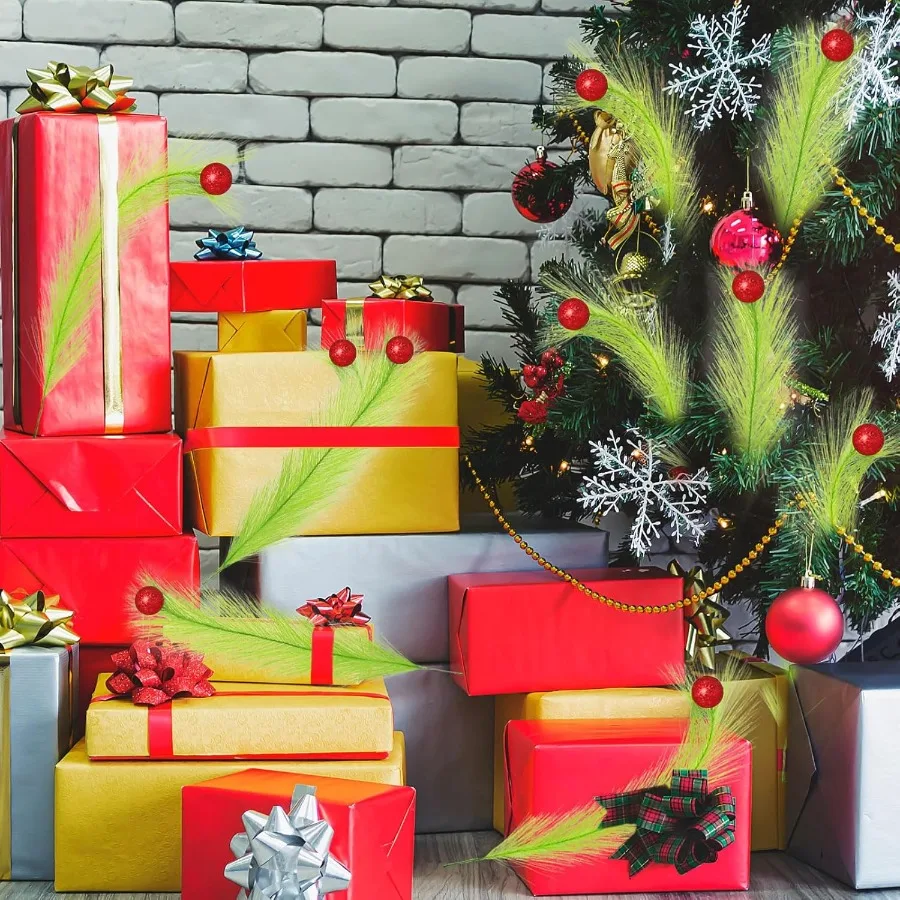 Christmas Tree Topper17 Ih Christmas Tree Decorations Red Green Christmas Tree Picks Orments for Tree Decorations