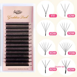 Extension de cils en forme de W, volume préfabriqué, éventail de faux cils, fournitures de maquillage Wendy, cils d'aspect naturel, haute qualité, 3D, 4D, 5D, 6D