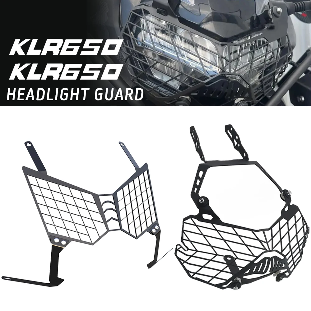 

2025 Headlight Head Lamp Light Grille Guard Cover Protector FOR Kawasaki KLR 650 KLR650 KL650E 2008-2023 2024 KLR-650 ADVENTURE