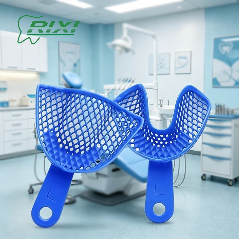

RIXI 5 set Dental Impression Tray S/M/L Plastic Autoclavable Teeth Trays Mold Teeth Partial Holder Full Mouth For Dentist Clinic
