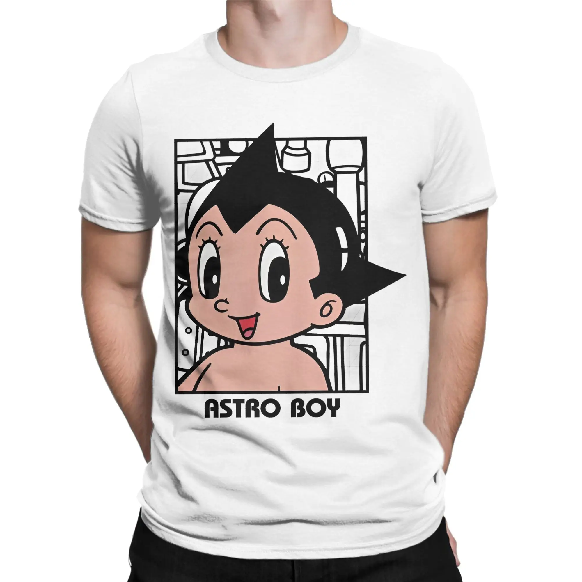 Astro Boy Manga Anime T-Shirts Mighty Atom Astroboy Funny 100% Cotton Tees Crew Neck Short Sleeve T Shirts Gift Idea Tops