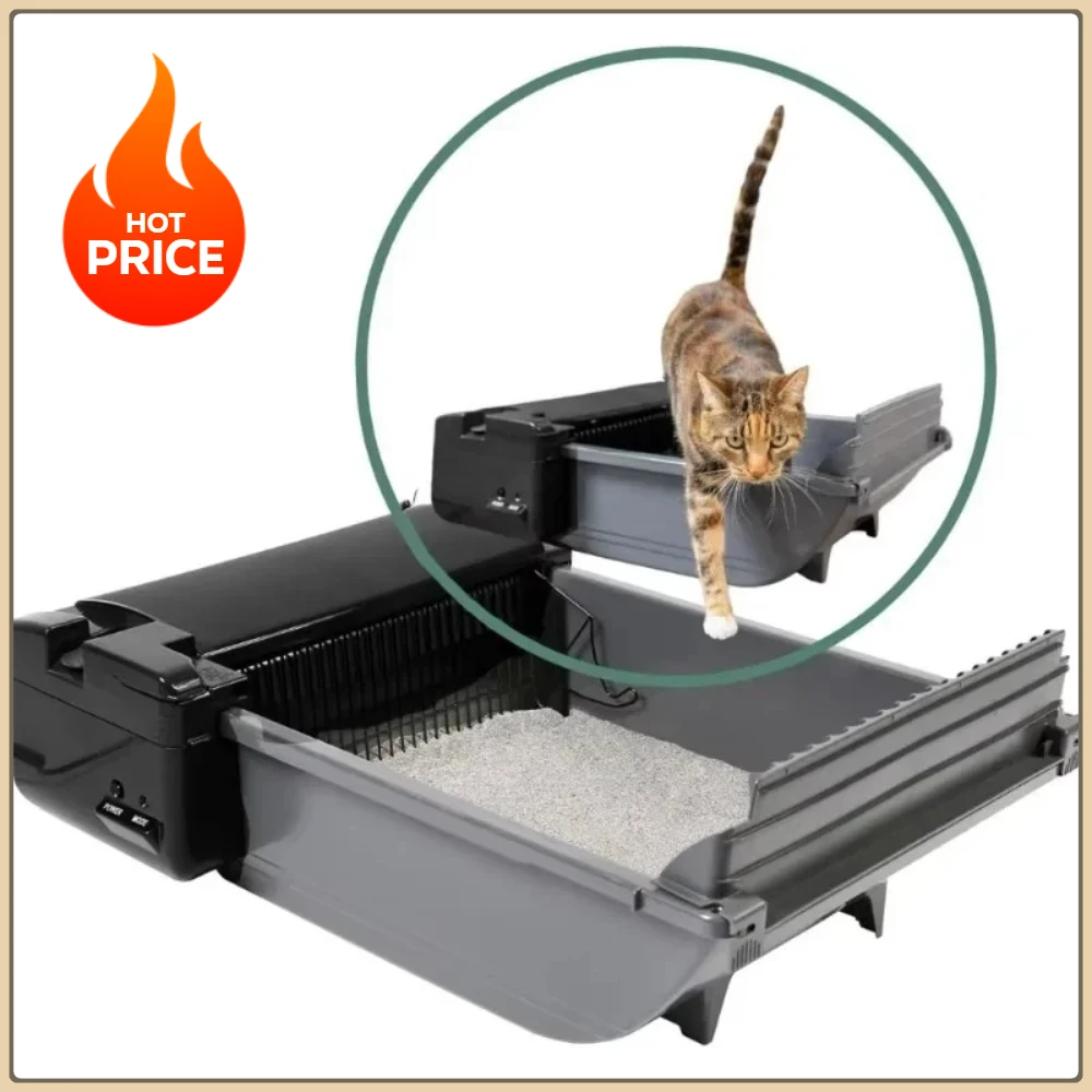Ferramentas ao ar livre-6 sacos e carbono para até dois gatos. Caixa de areia automática para gatos com autolimpeza - Caixa de areia para gatos Smart Scoop 6-16 libras