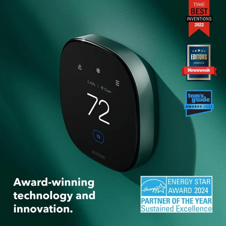 Thermostat intelligent avec capteur intelligent, moniteur de qualité de l'air, Wi-Fi programmable, nouveau