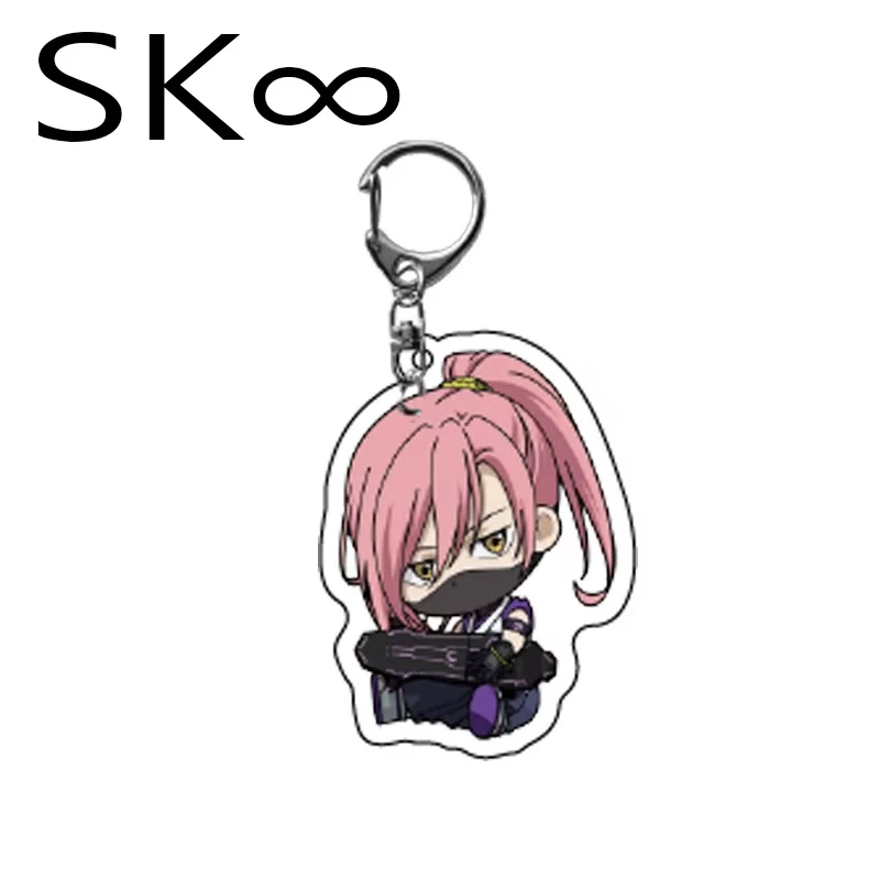 SK8 Anime SK EIGHT LANKA MIYA the Infinity Acrylic Finger Skate Boarding Keychain Cosplay School Bag Pendant Keyrings Gifts