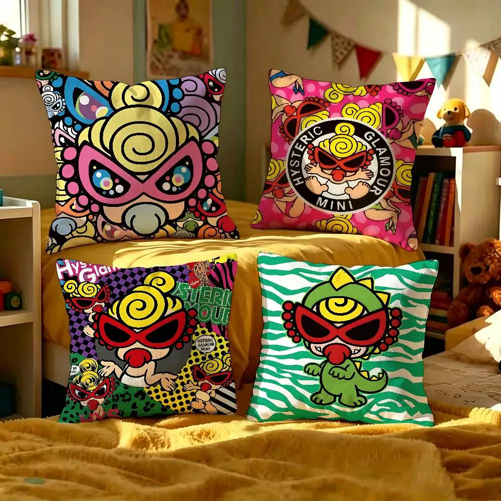 Japan Luxury H-Hysteric M-Mini Cushion Cover Car Throw Pillow Case For Sofa Car Christmas Gift 40x40cm 45x45cm