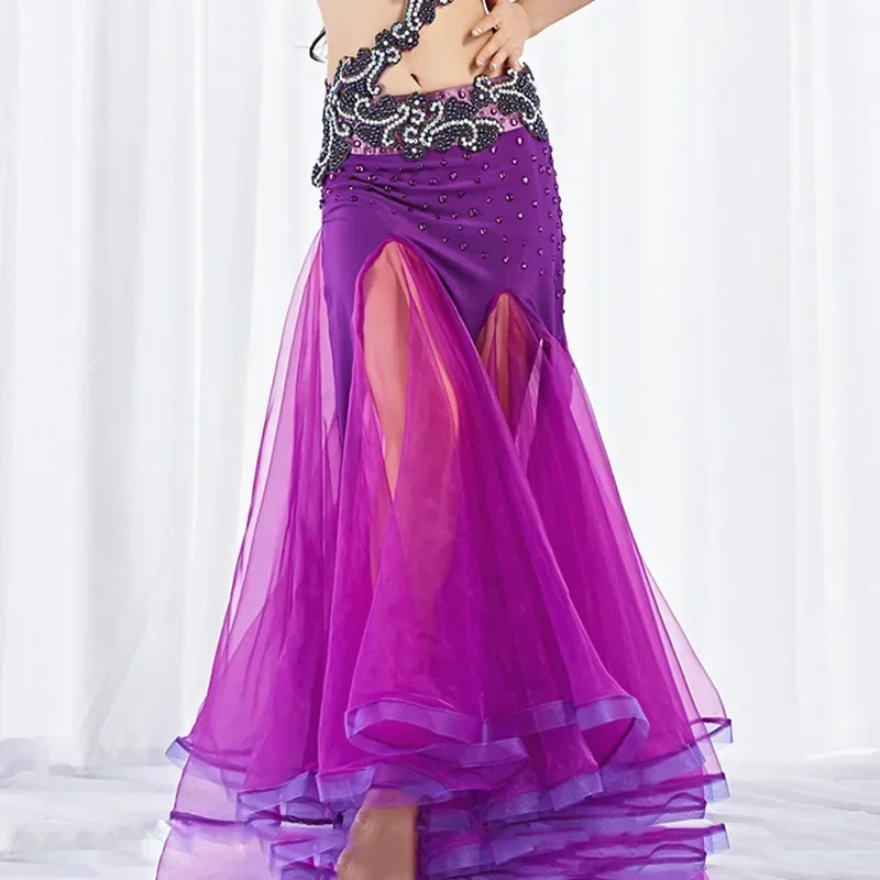 

2019 New Performance Dancewear Belly Dance Clothing Long Fishtail Bubble Skirts Women Belly Dance Skirt (without belt)