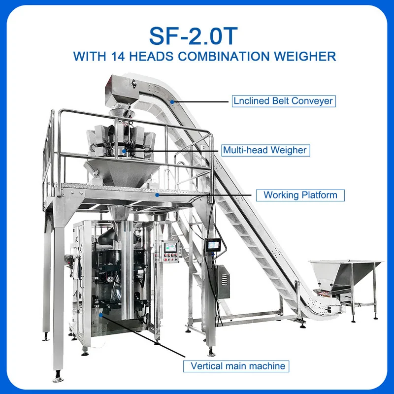 Hot-Selling Automatic Vertical Weigher Tube Ice Packing Machine Ice Cube Packing Filling Machine