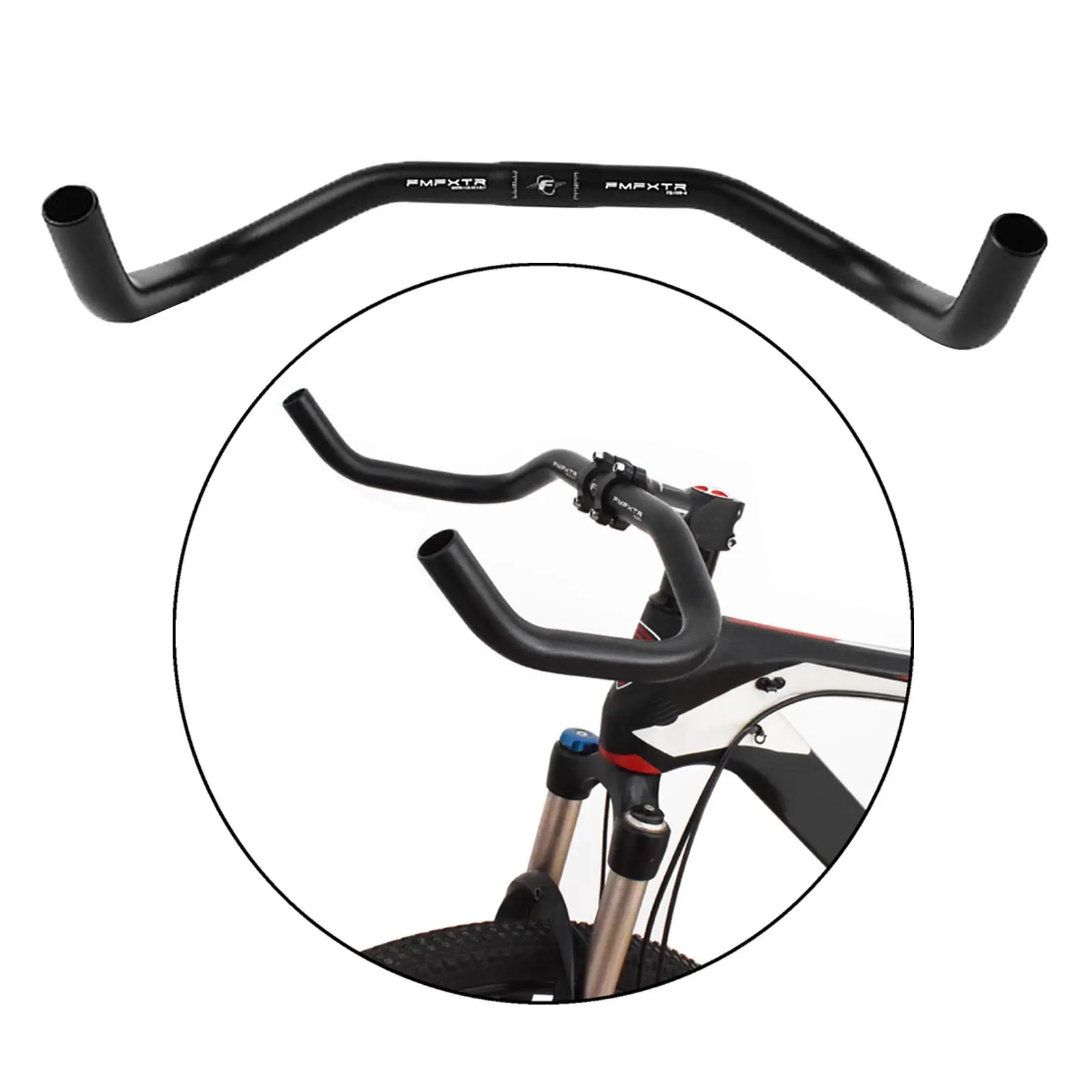 Alloy Bent Bar Handlebar for Bicycle MTB Road Bike 23.8mm Riser Component Cycling Handle Accessory Upgrade