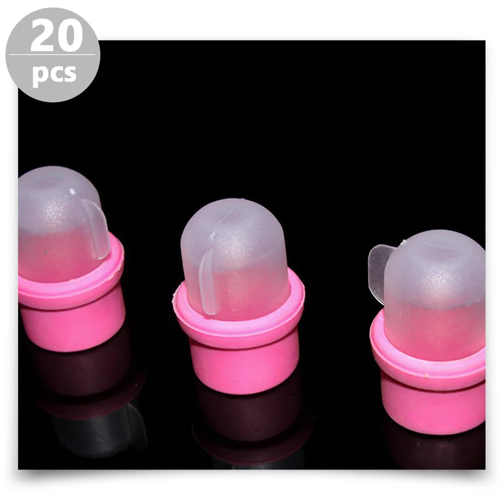 20Pcs Nail Soaker Covers Portable Soak Off Caps Comfortable Convenient DIY Nail Art Tool Convenient Soak Off Caps