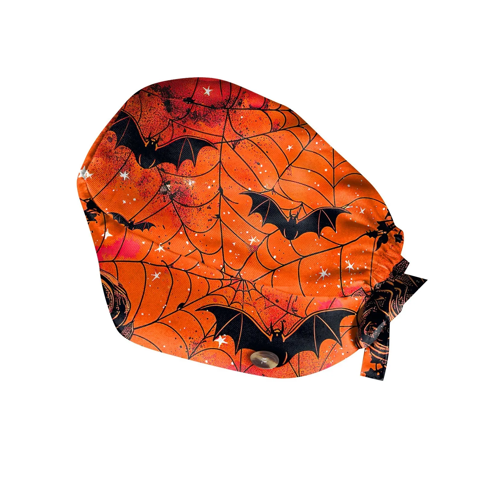 

Halloween Nurse Hat Classic Holiday Print Fashion Cap Spooky Party Accessory Stylish Casual Bucket Headwear Trendy Costume Prop