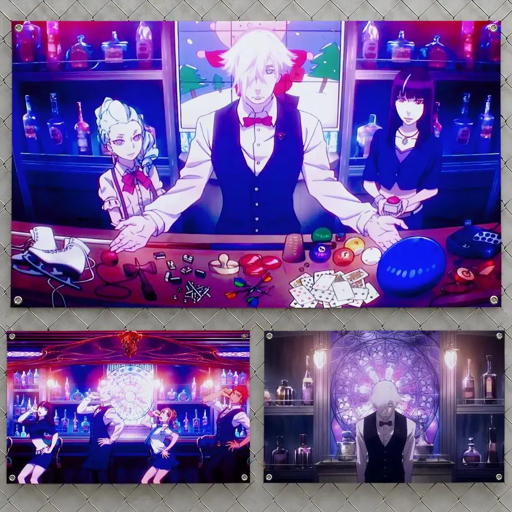 Anime Death Parade Quindecim Arbiters Flags Wall Hanging Flag Banners For Birthday Parties Outdoor Bedroom Dorm Room Decor