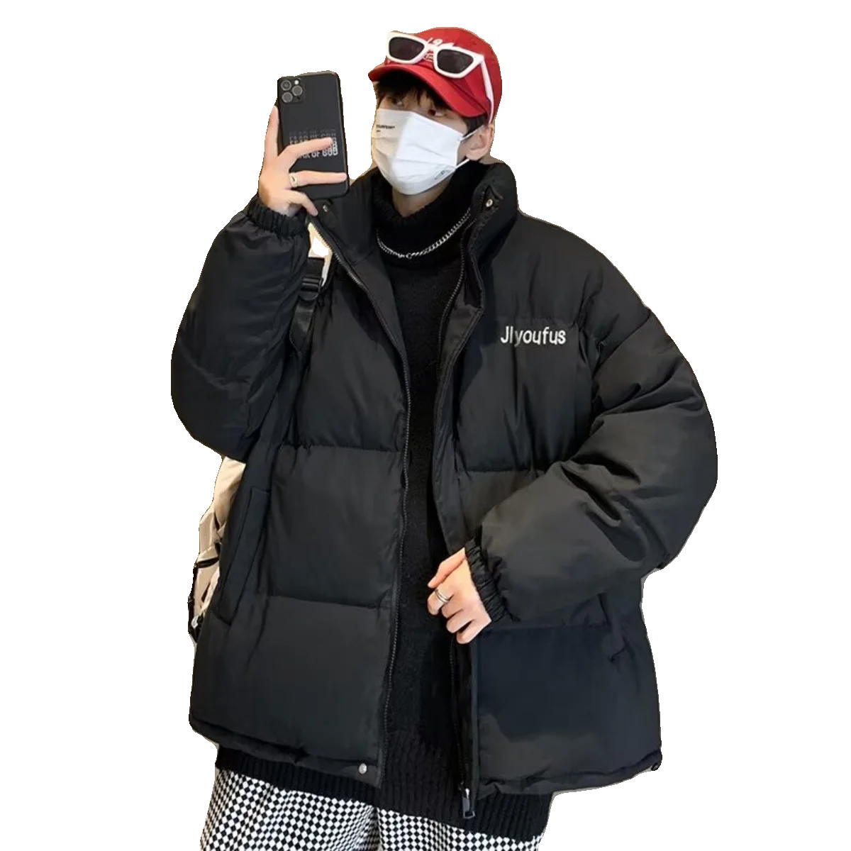 Men's down Jaet Autumn Winter Loose Lightweight Youth Faion Outerwear Bla Large Size Casual Winter Clothes