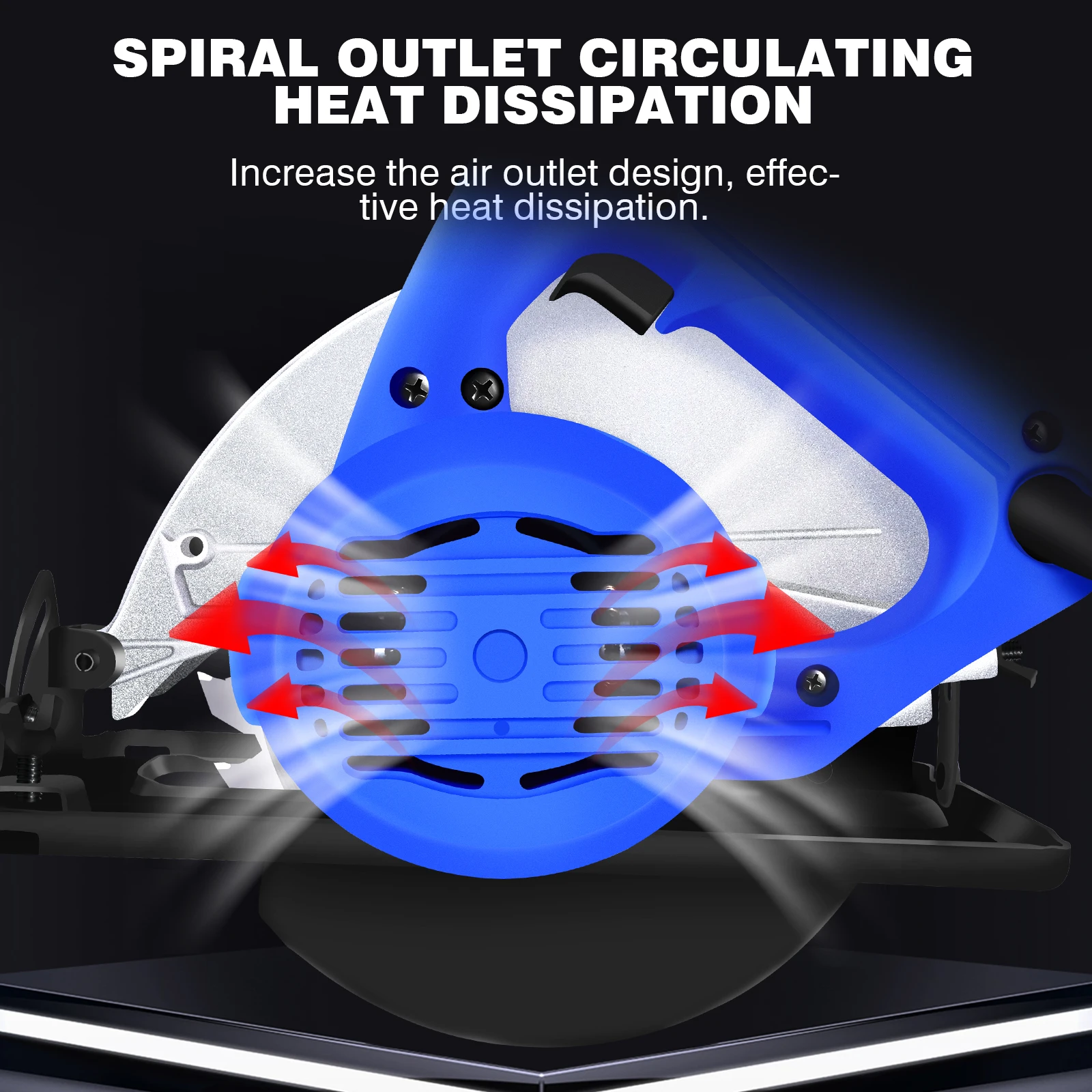 منشار دائري كهربائي، أدوات قطع شفرة معدنية خشبية شديدة التحمل بقدرة 3000 وات، قابلة للتعديل من 0 إلى 45 °   زاوية مشطوفة