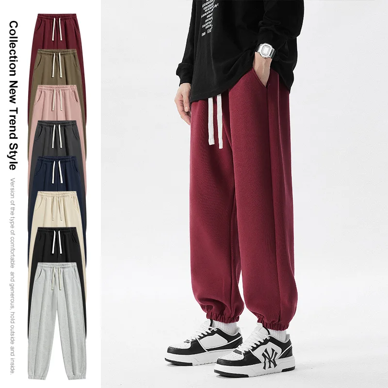 

Autumn Men's Fashion Casual Pants Gym Fitness Running Joggers Trousers Man Sport Training Loose Elastic Sweatpants Bottom Male