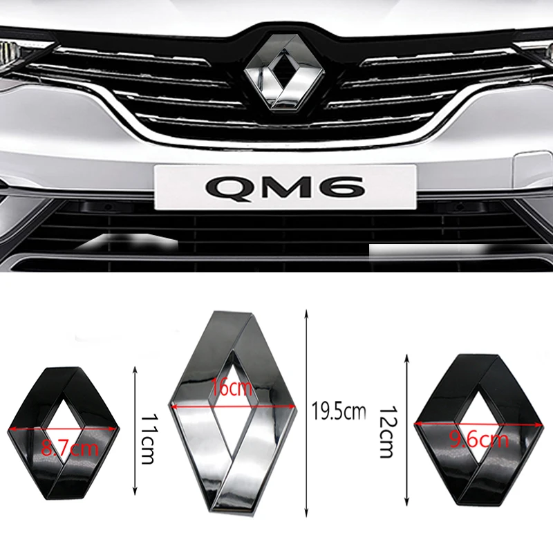 

For Renault Megane Clio Kadjar Arkana Captur Twingo Talisman RS Car Hood Front Grill Rear Trunk Badge Emblem Stickers Accessorie