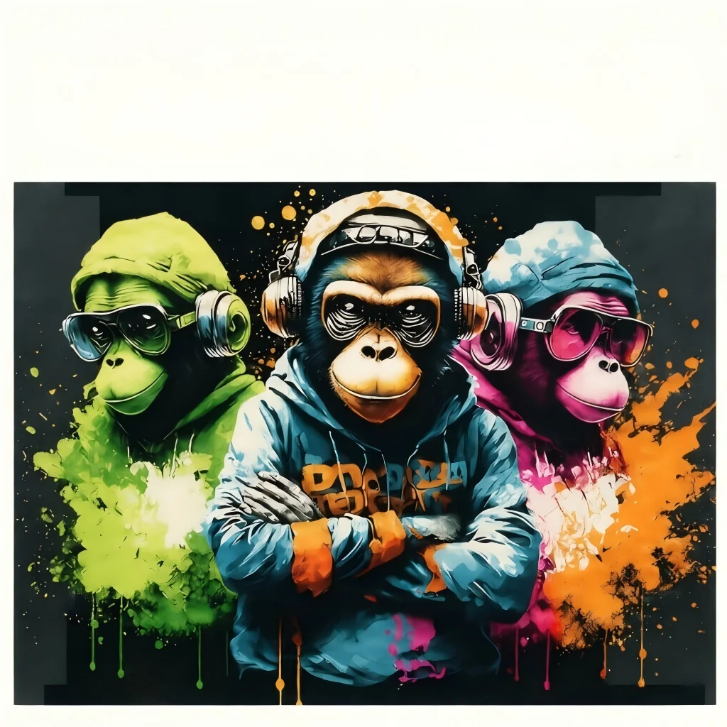 Cool Graffiti Monkey Tiger Unicorn Jigsaw Puzzle 500-2000pcs Adult Kids Art Game Fantasy Animal Street Style Home Decor Gift Toy