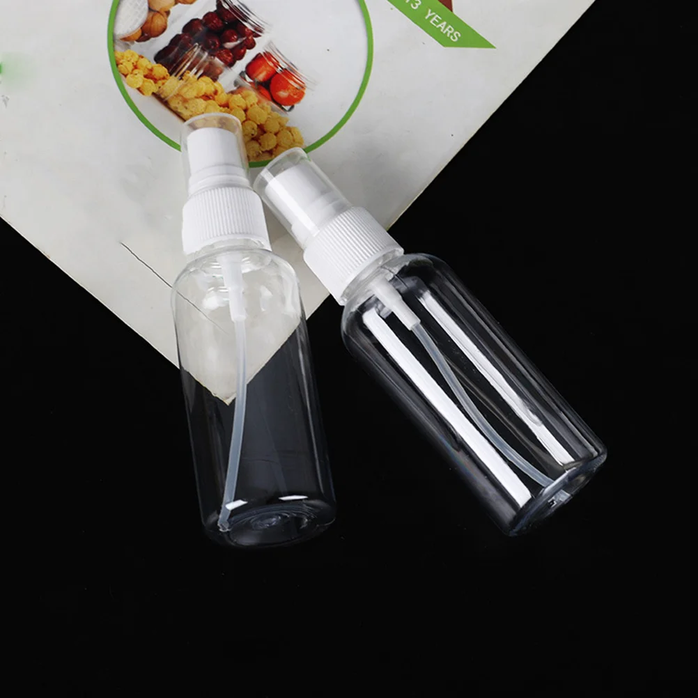 6 قطعة 60 مللي زجاجة رذاذ المحمولة فارغة البلاستيك بخاخ المياه إعادة الملء ضباب للسفر النباتات البستنة الخبز التخييم