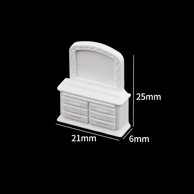 Scale 1:50 Simulation Miniature Wardrobe/TV Cabinet/Dressing Table Model for Diy Indoor House Scene Layout Diorama Kits 5Pcs/Lot