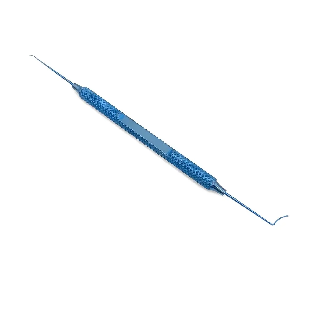 Gancho separador de lenticule, ganchos oftálmicos de ponta dupla, instrumentos cirúrgicos oculares, titânio