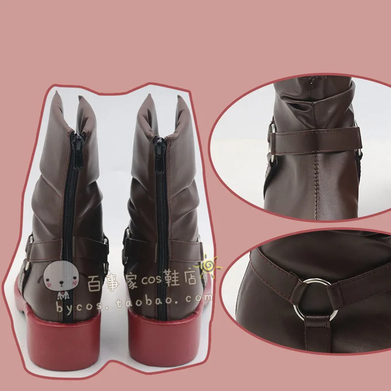 Anime Fullmetal Alchemist Edward Elric Cosplay Shoes PU Shoes Anime Accessories Halloween Carnival Boots Custom Made