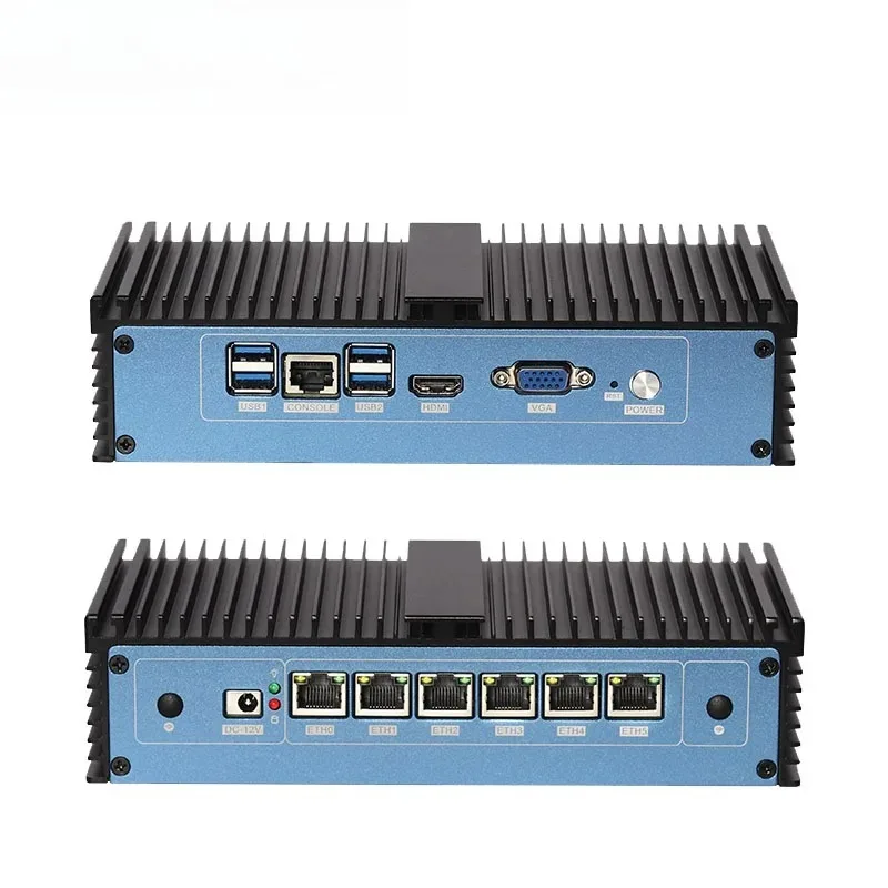 Industrial Mini PC Fanless Router 6x I211 LAN Core i7 6500U i5 4415U DDR4 PfSense Firewall Appliance Network Server