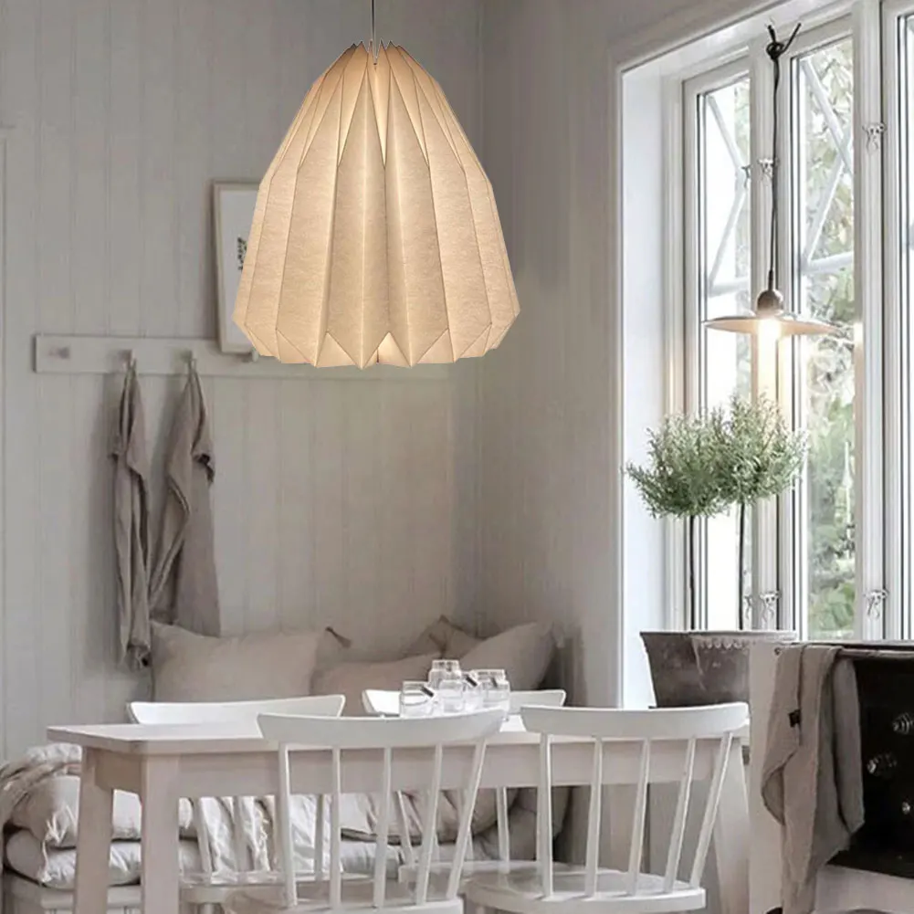 Chandelier Lamp Shade Nordic Style Folding Pendant Light Shade Creative Decorative Light Cover for Living Room Decor