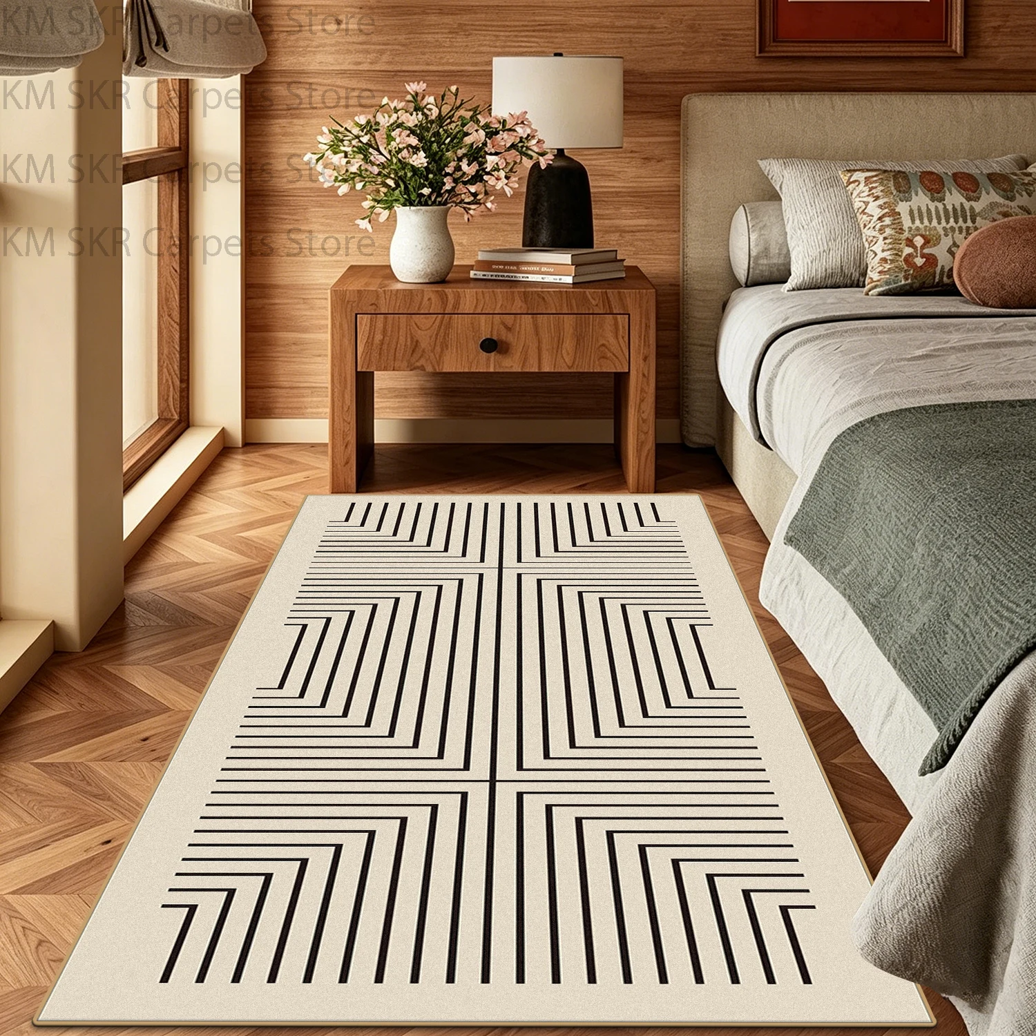 Commercial Kitchen Floor - Tapis de chevet beige de style